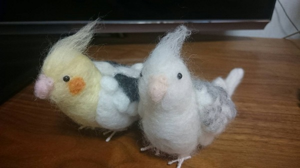 オカメインコのピコ＆ミルの日記，羊毛フェルトのぬいぐるみ